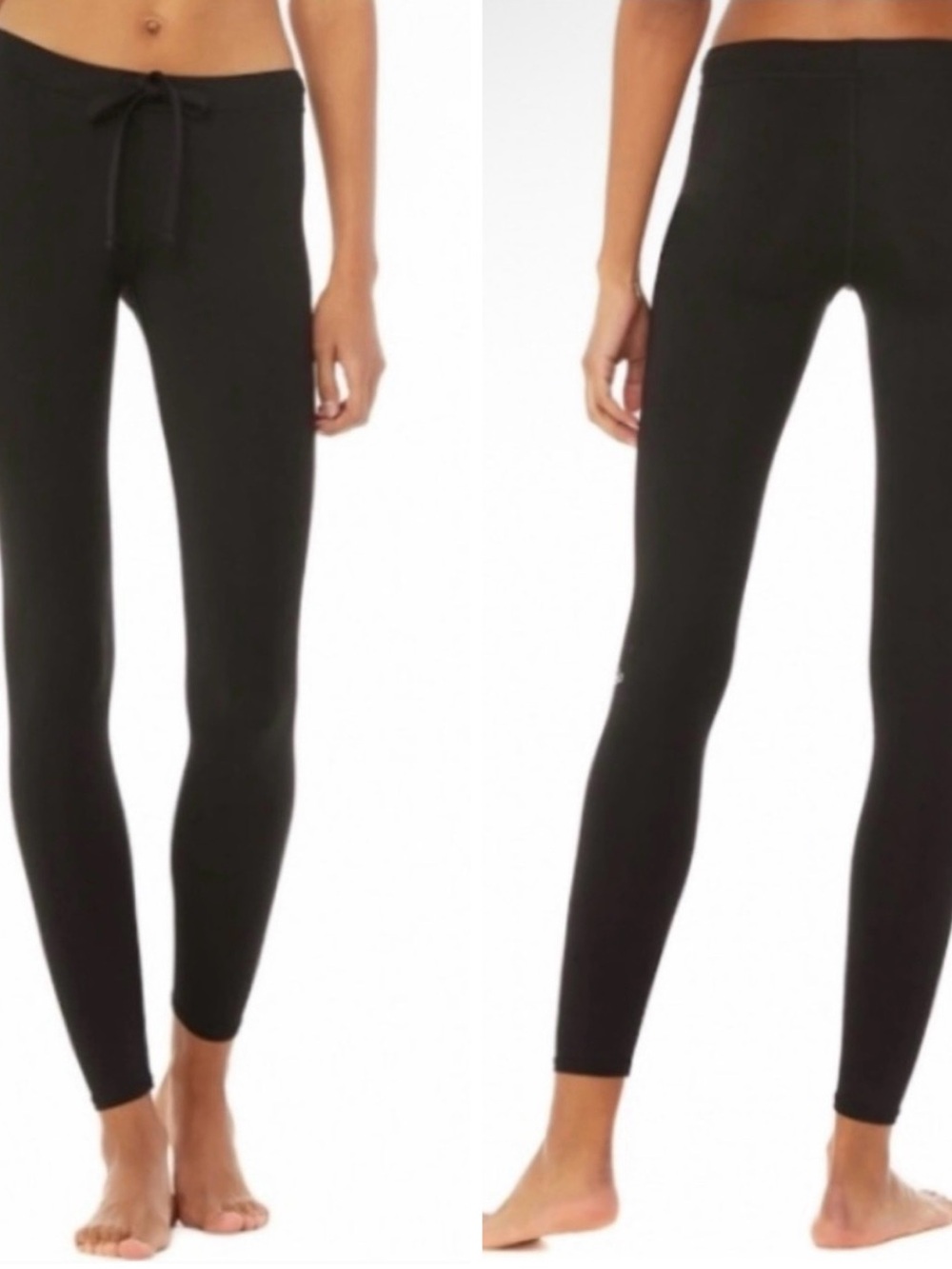 ALO Yoga Black Drawstring High-Rise Leggings